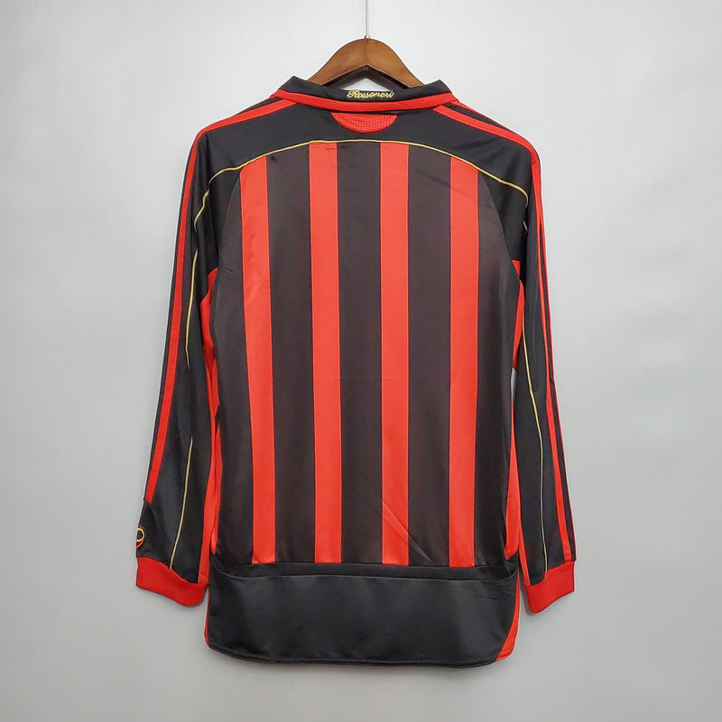 Camisa Milan Titular 06/07 - Versão Retro Manga Comprida